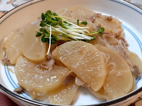 豚肉と大根の煮込み春雨❗簡単に美味しくなる提案‼️